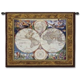 Voyagers Map 52" Wide Wall Tapestry   #J8692