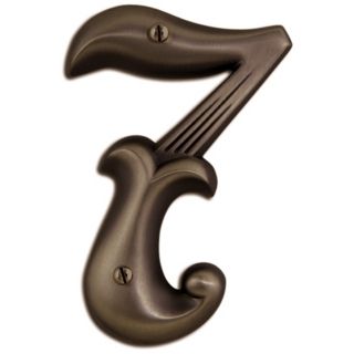 Alhambra Aged Bronze Finish House Number 7   #P2157