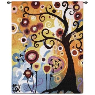 June Tree Large 65" High Wall Hanging Tapestry   #J8987