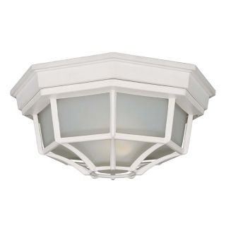 White Finish 11 1/4" Wide Outdoor Ceiling Light Fixture   #84827