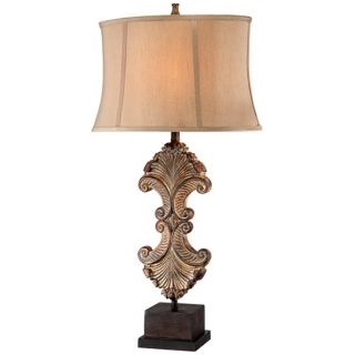 Possini Architectural Element Antique Gold Bronze Table Lamp   #V0804
