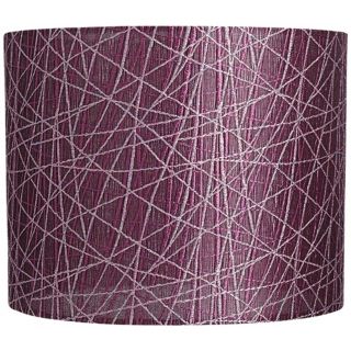 Purple Lines Lamp Shade 14x14x11 (Spider)   #V4688
