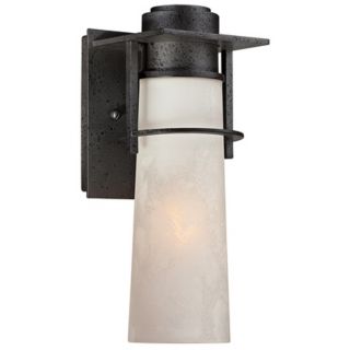 Drew 12 1/2" High Iron Age Quoizel Outdoor Wall Sconce   #W2329