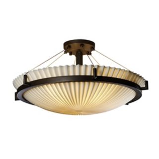 Porcelina Pleat Bronze 26 1/2" Wide Ceiling Light Fixture   #25871