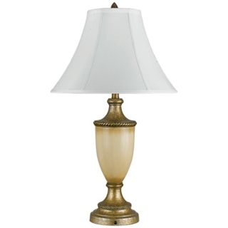 Antique Gold and Ivory Urn Table Lamp   #H7246