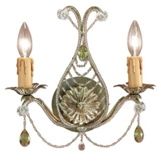 Abigail Gold 12" High Two Light Wall Sconce   #G6508