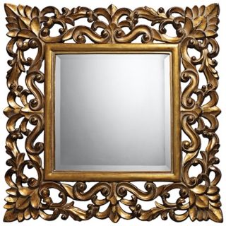 Barrets 22" Square Beaufort Gold Wall Mirror   #X7119
