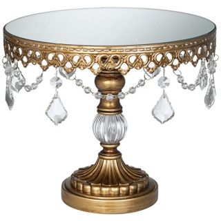 Antique Gold Beaded Small Cake Stand   #P1812