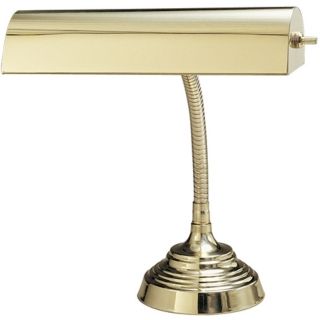 Gooseneck Polished Brass Piano Desk Lamp   #31389