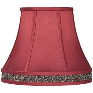 Red Embroidered Gallery Oval Shade 5/8x10/14x12 (Spider)   #V3809