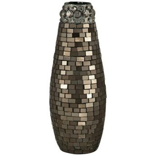 Dale Tiffany Egyptian Hazelnut Grande Mosaic Glass Vase   #X5034
