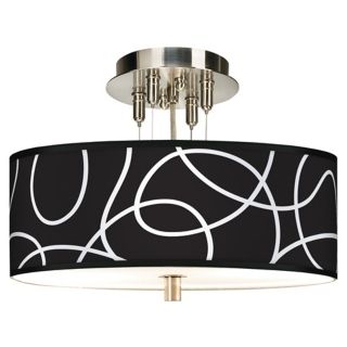 Abstract Giclee 14" Wide Ceiling Light   #55369 J1805