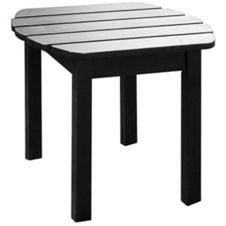 Black Finish Solid Wood Accent Table   #T4758
