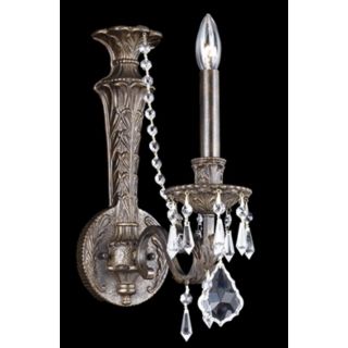 Parisian Iron and Crystal 15" High One Light Wall Sconce   #G6515