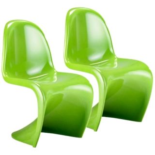 Set of Two Green S Chairs   #G4001