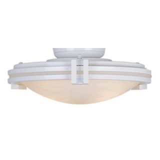 White with Alabaster Glass Fan Light Kit   #15682