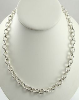Genuine Judith Ripka Sterling Silver Chain Necklace Rolo Lobster Claw