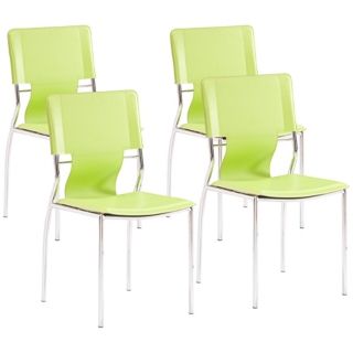 Zuo Set of 4 Trafico Side Green Chair   #T2563