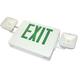 White and Green LED Emergency Light Exit Sign   #47468