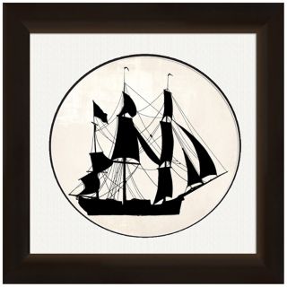 Ship Silhouette 20" Wide Nautical Wall Art   #X0900