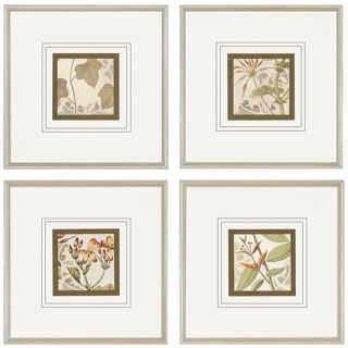Set of 4 Botanical Quadrant Prints III Wall Art   #N8267