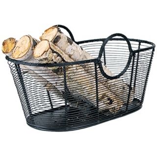 Small Steel Wire Basket Fireplace Wood Holder   #U9323