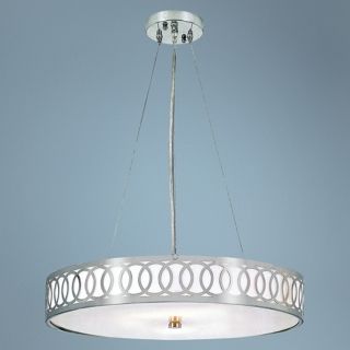 Contemporary Collection Brushed Nickel 24" Wide Chandelier   #M8559