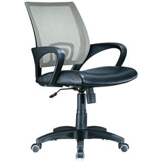 Officer Silver and Black Adjustable Office Chair   #P5445
