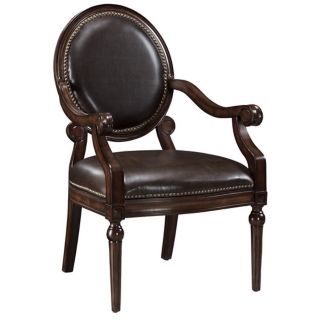 Covington Brown Bicast Leather Accent Chair   #P0630