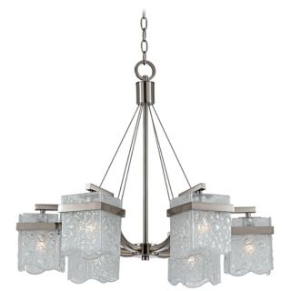 Brushed Steel, Medium 23   30 In. Wide Chandeliers