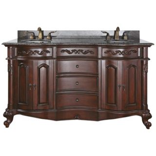 Provence 2 Sink Imperial Granite Top 61" Wide Bath Vanity   #U0351