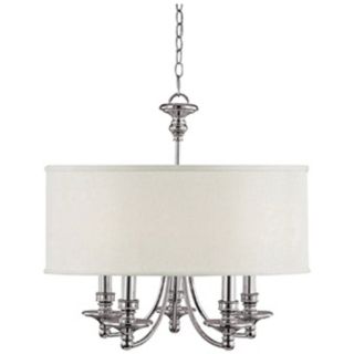 Brushed Steel, Medium 23   30 In. Wide Chandeliers