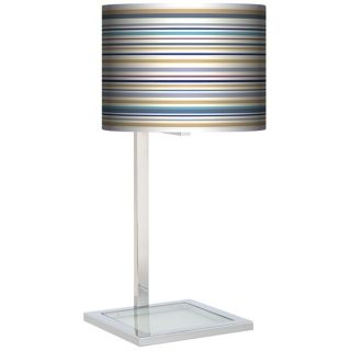 Stacy Garcia Landscape Stripe Glass Inset Giclee Table Lamp   #M2137 P0253