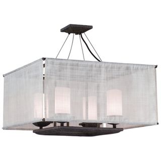 Raffia Collection Weathered Bark 24" Wide Ceiling Light   #P8909