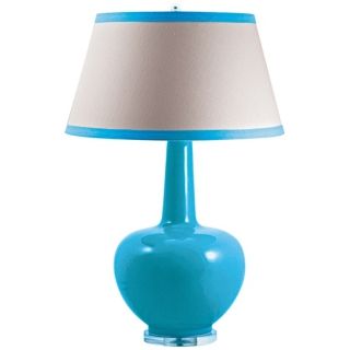 Turquoise Porcelain Urn Table Lamp   #N2174
