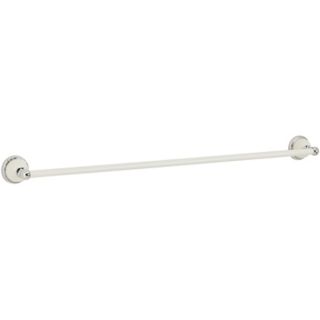 30" Wide White and Chrome Finish Towel Bar   #55506