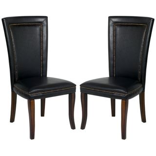 Fenwick Collection Set of 2 Faux Leather Chairs   #P1353