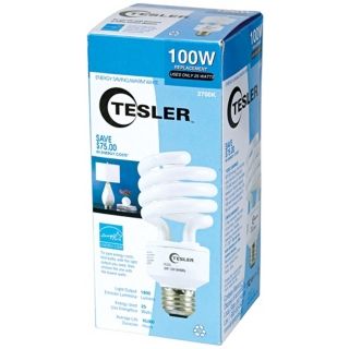 Tesler 25 Watt Warm White Energy Star Spiral CFL Bulb   #K7793
