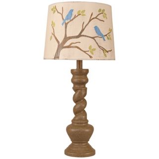 Two Birds Twisted Base Table Lamp   #P3960