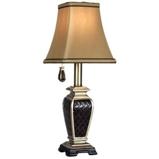 Brompton Collection Black Diamond Pattern Accent Lamp   #N1749