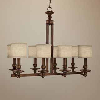 Midtown Collection 8 Light Burnished Bronze Large Chandelier   #P0804