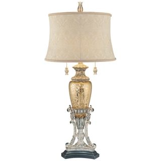 Jessica McClintock Romance Gold and  Silver Urn Table Lamp   #P9675