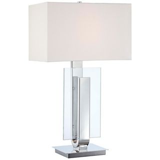 George Kovacs Polished Nickel and Glass Table Lamp   #R7500
