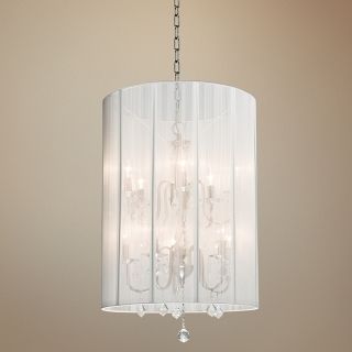 Artcraft Claremont White 20" Wide Nickel Chandelier   #H2922