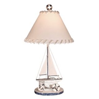 Ivory Sailboat Table Lamp   #69549