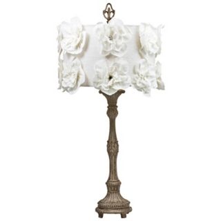 Swoon Decor Linen Flower Table Lamp   #W8379