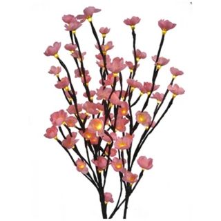 Set of 3 Lighted Cherry Blossom Fiber Optic Flowers   #P6319