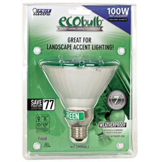 PAR38 20 Watt Green Outdoor Flood CFL Bulb   #25086