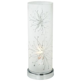 Frosted Glass Cylinder Accent Table Lamp   #T4706
