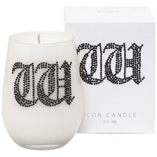 Letter "W" Fragrant Monogram Stemless Wine Glass Candle   #W4782